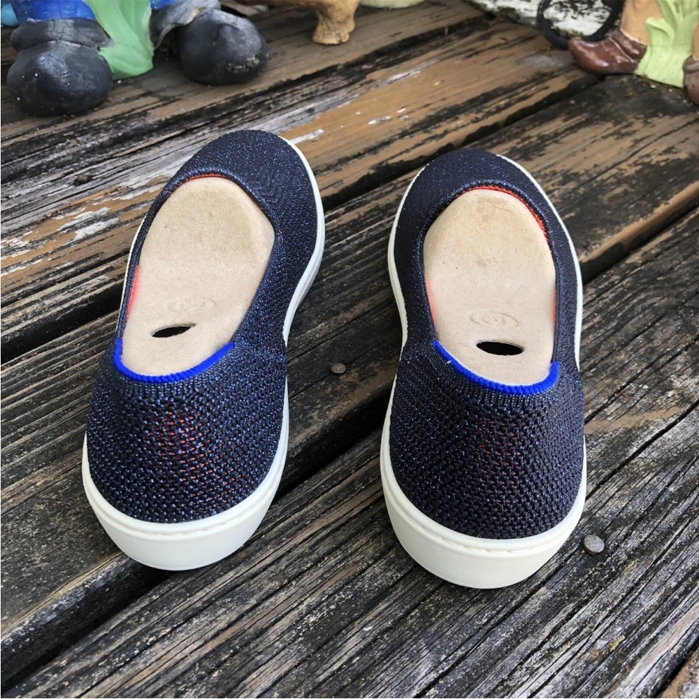 Rothys Metallic Lattice Sneaker Sz 8 Black Friday Limited Edition Womens Slip On - Picture 6 of 12